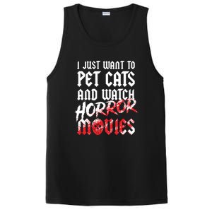 Cats Horror Movie Fan Halloween Horror Cat Lover Gifts PosiCharge Competitor Tank