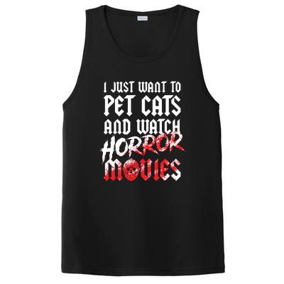 Cats Horror Movie Fan Halloween Horror Cat Lover Gifts PosiCharge Competitor Tank