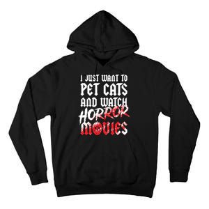 Cats Horror Movie Fan Halloween Horror Cat Lover Gifts Tall Hoodie