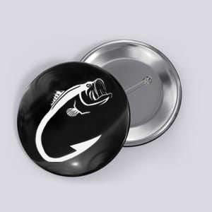 Fish Hook Minimal Art Cool Fishing Lover Button