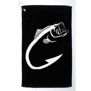 Fish Hook Minimal Art Cool Fishing Lover Platinum Collection Golf Towel