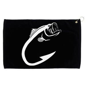 Fish Hook Minimal Art Cool Fishing Lover Grommeted Golf Towel