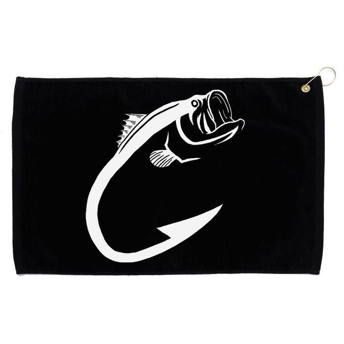 Fish Hook Minimal Art Cool Fishing Lover Grommeted Golf Towel