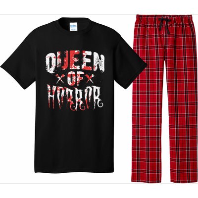 Funny Horror Movie Gift Scary Queen Of Horror Mother's Day Pajama Set