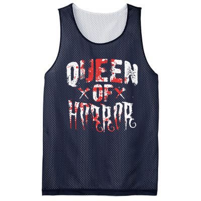 Funny Horror Movie Gift Scary Queen Of Horror Mother's Day Mesh Reversible Basketball Jersey Tank