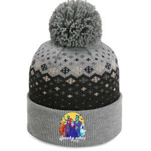 Funny Horror Movies Halloween Spooky Vibes Only Graphic The Baniff Cuffed Pom Beanie