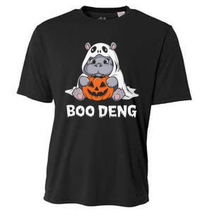 Funny Halloween Moo Deng Baby Hippo Boo Deng Ghost Costume Gift Cooling Performance Crew T-Shirt