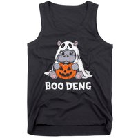 Funny Halloween Moo Deng Baby Hippo Boo Deng Ghost Costume Gift Tank Top