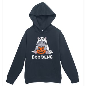 Funny Halloween Moo Deng Baby Hippo Boo Deng Ghost Costume Gift Urban Pullover Hoodie