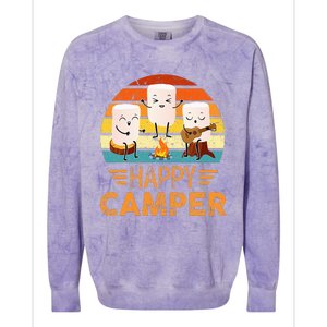 Funny Happy Marshmallow Camper Cute Colorblast Crewneck Sweatshirt