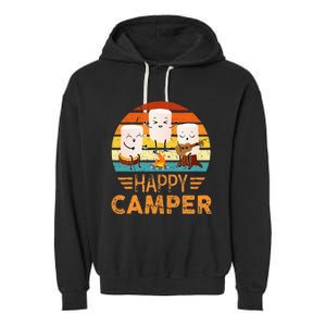 Funny Happy Marshmallow Camper Cute Garment-Dyed Fleece Hoodie