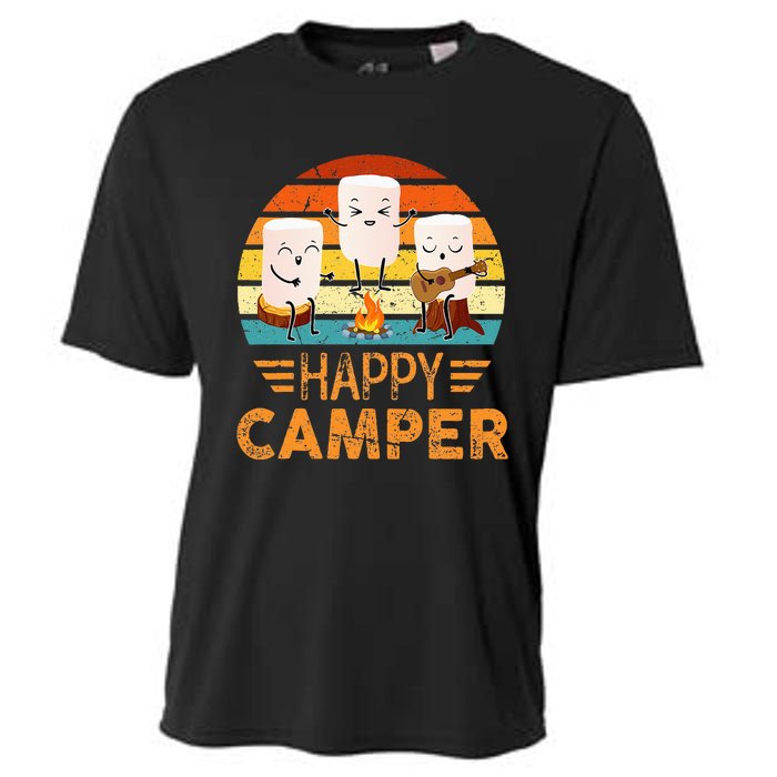 Funny Happy Marshmallow Camper Cute Cooling Performance Crew T-Shirt