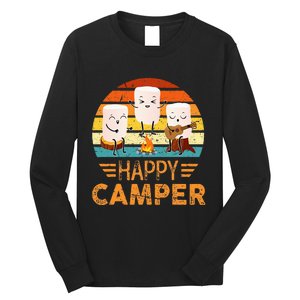 Funny Happy Marshmallow Camper Cute Long Sleeve Shirt