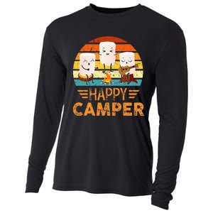 Funny Happy Marshmallow Camper Cute Cooling Performance Long Sleeve Crew