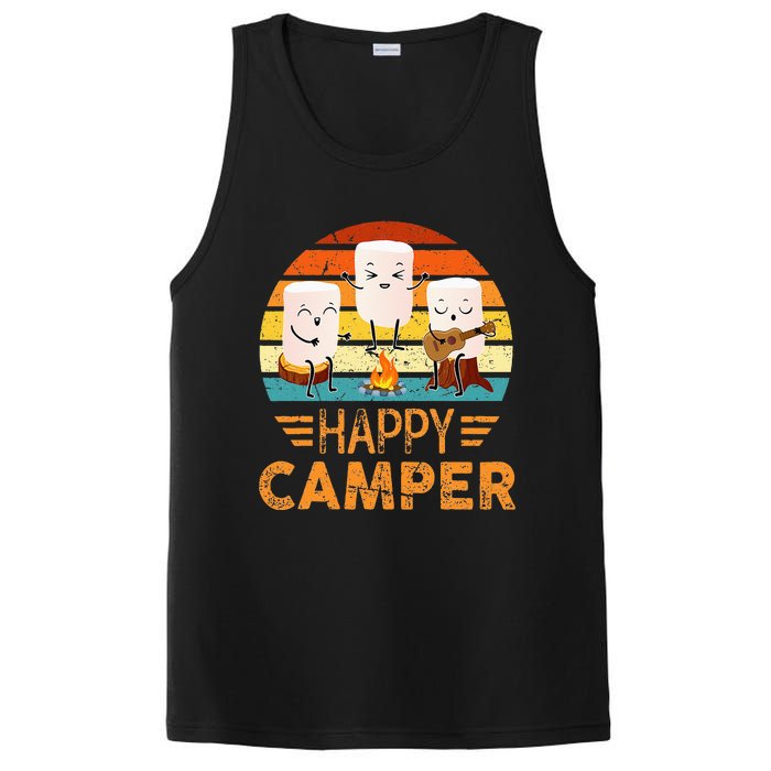 Funny Happy Marshmallow Camper Cute PosiCharge Competitor Tank