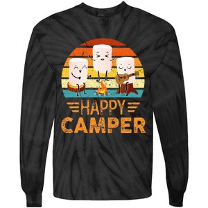 Funny Happy Marshmallow Camper Cute Tie-Dye Long Sleeve Shirt