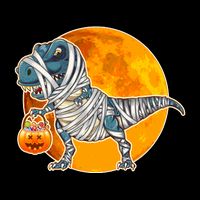 Funny Halloween Mummy TRex Backpack