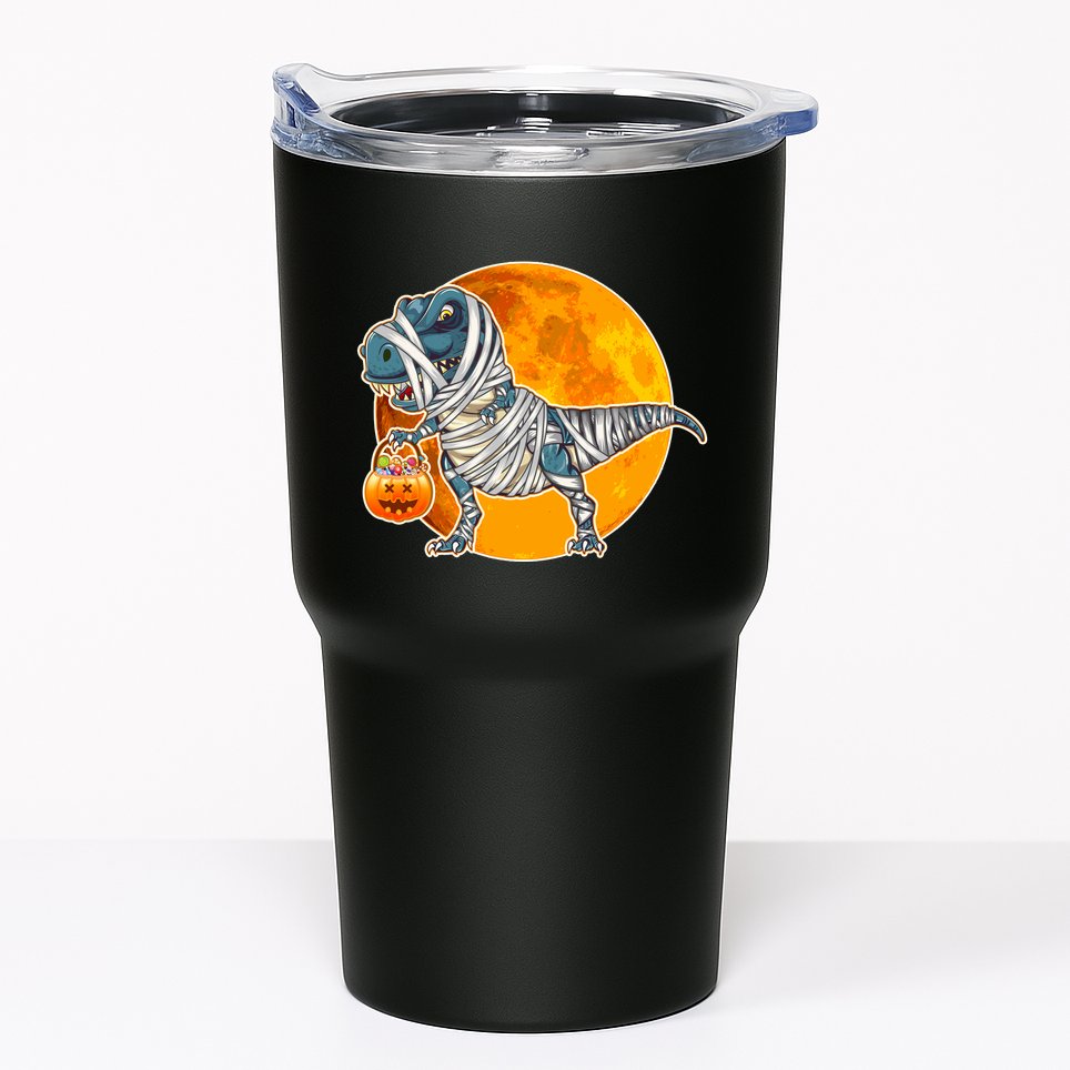 Funny Halloween Mummy TRex Tumbler