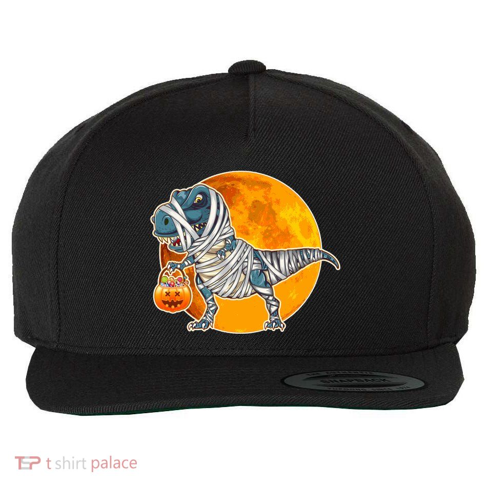 Funny Halloween Mummy TRex Wool Snapback Cap