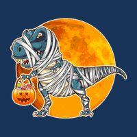 Funny Halloween Mummy TRex Apron