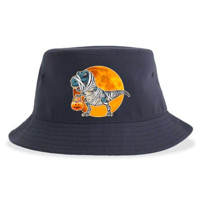 Funny Halloween Mummy TRex Sustainable Bucket Hat
