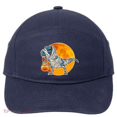 Funny Halloween Mummy TRex 7-Panel Snapback Hat