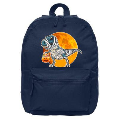 Funny Halloween Mummy TRex 16 in Basic Backpack