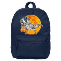 Funny Halloween Mummy TRex 16 in Basic Backpack