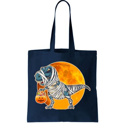 Funny Halloween Mummy TRex Tote Bag