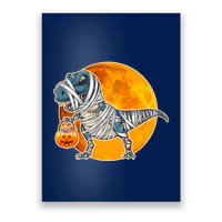 Funny Halloween Mummy TRex Poster