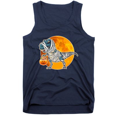 Funny Halloween Mummy TRex Tank Top