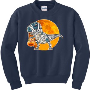 Funny Halloween Mummy TRex Kids Sweatshirt