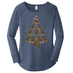 French Horn Music Lover Xmas Gift French Horn Christmas Tree Great Gift Women's Perfect Tri Tunic Long Sleeve Shirt