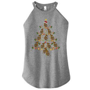 French Horn Music Lover Xmas Gift French Horn Christmas Tree Great Gift Women's Perfect Tri Rocker Tank