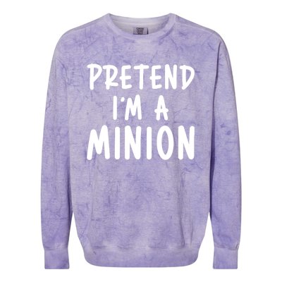 Funny Halloween Minion Pretend Im A Minion Costume Party Gift Colorblast Crewneck Sweatshirt