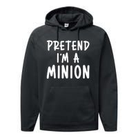 Funny Halloween Minion Pretend Im A Minion Costume Party Gift Performance Fleece Hoodie