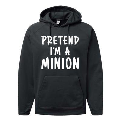 Funny Halloween Minion Pretend Im A Minion Costume Party Gift Performance Fleece Hoodie