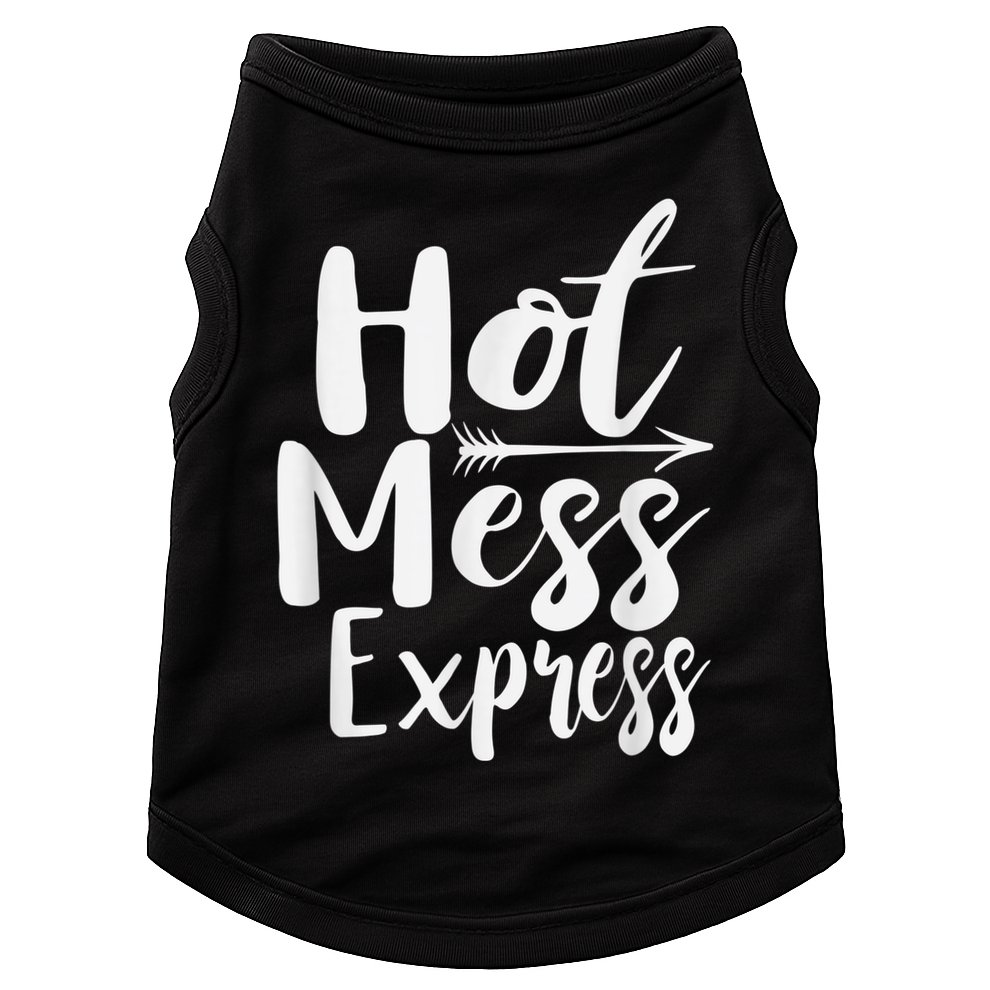 Funny Hot Mess Express Life Status Doggie Tank