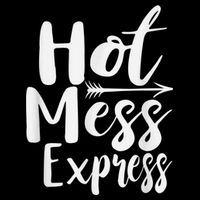 Funny Hot Mess Express Life Status 7-Panel Snapback Hat
