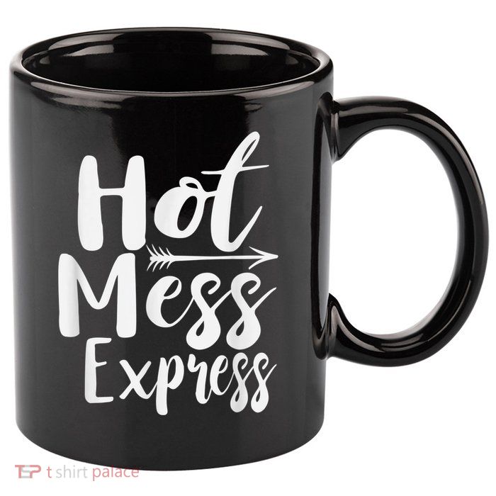 Funny Hot Mess Express Life Status 11oz C Handle Ceramic Mug