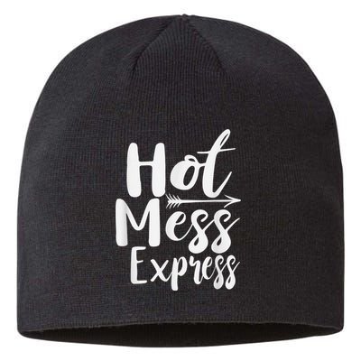 Funny Hot Mess Express Life Status Sustainable Beanie