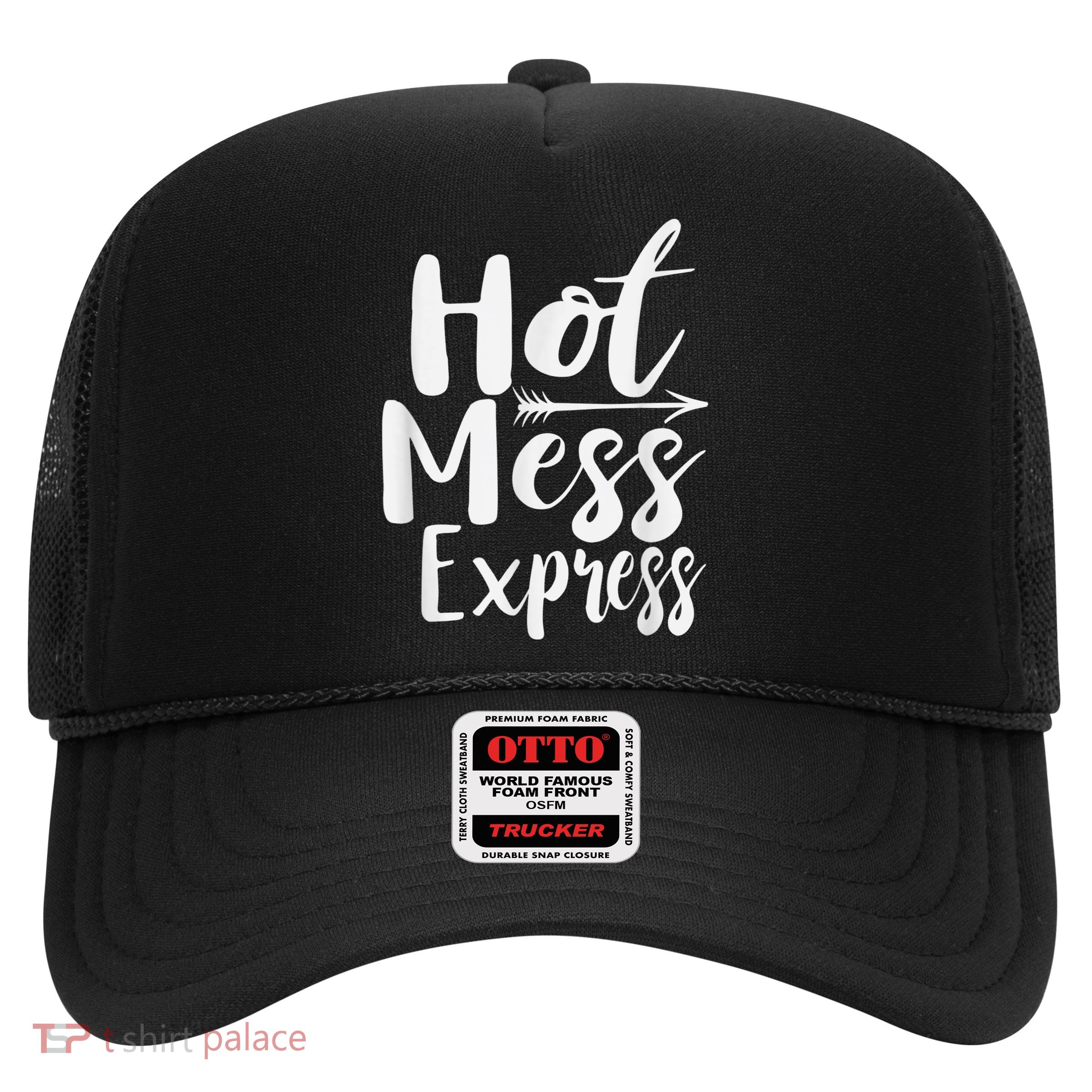 Funny Hot Mess Express Life Status Trucker Hat