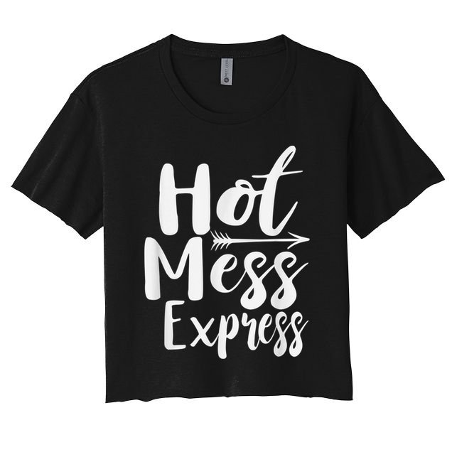 Funny Hot Mess Express Life Status Crop Top