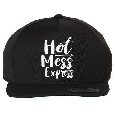 Funny Hot Mess Express Life Status Wool Snapback Cap