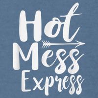 Funny Hot Mess Express Life Status Garment-Dyed Sweatshirt