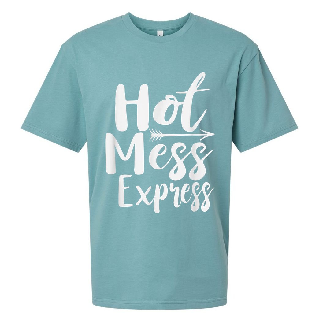 Funny Hot Mess Express Life Status Sueded Cloud Jersey T-Shirt