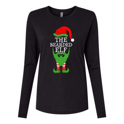 Festive Holiday Matching Ugly Christmas Sweater Bearded Elf Womens Cotton Relaxed Long Sleeve T-Shirt