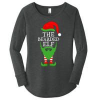 Festive Holiday Matching Ugly Christmas Sweater Bearded Elf Women's Perfect Tri Tunic Long Sleeve Shirt