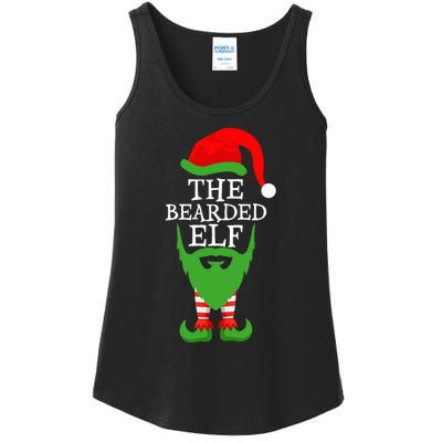 Festive Holiday Matching Ugly Christmas Sweater Bearded Elf Ladies Essential Tank