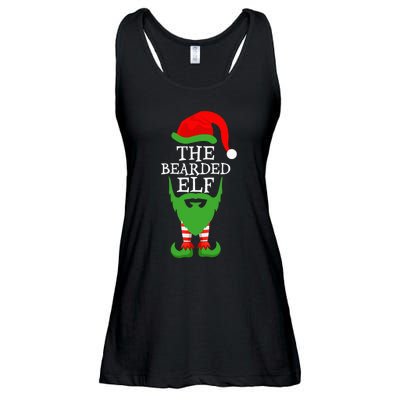 Festive Holiday Matching Ugly Christmas Sweater Bearded Elf Ladies Essential Flowy Tank